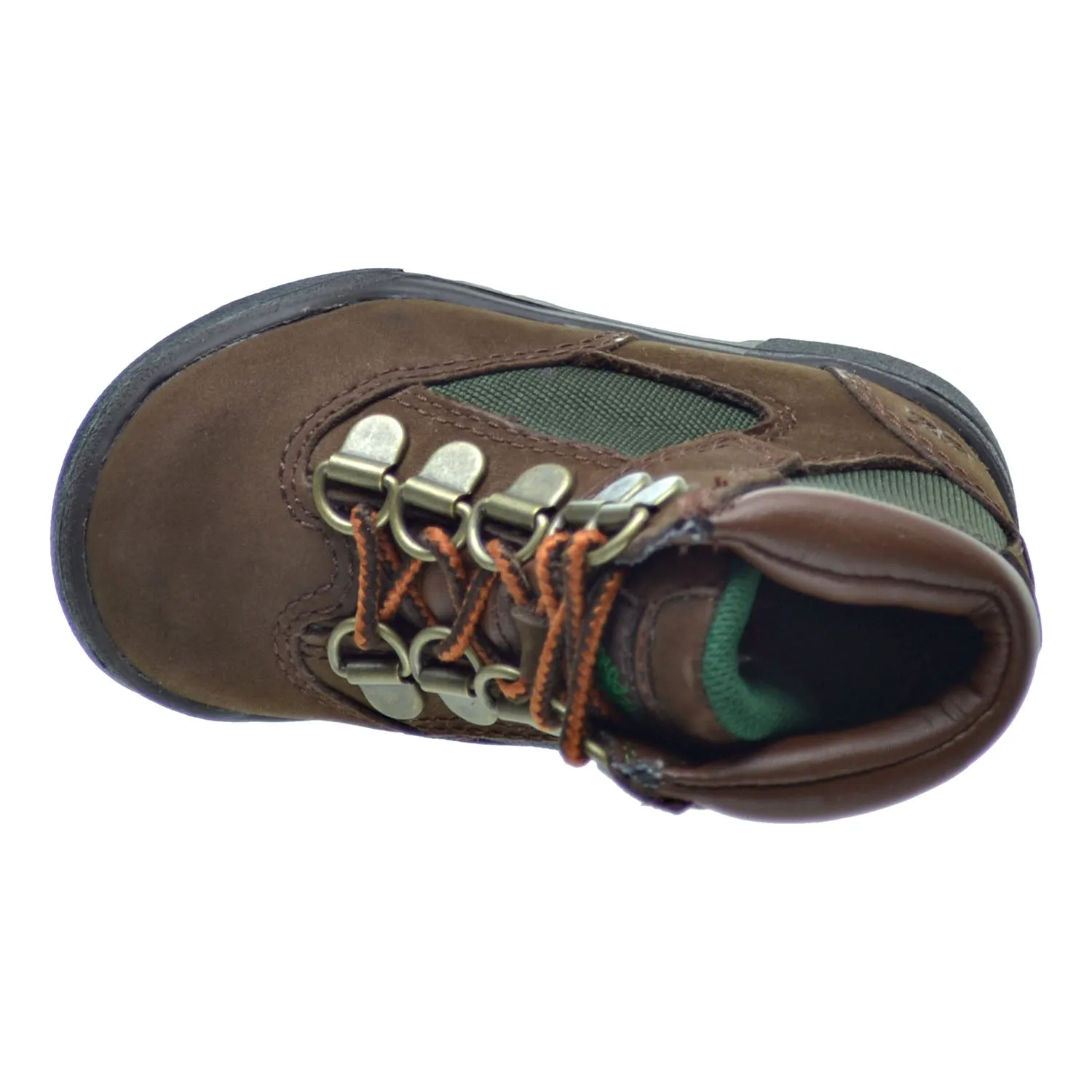 Timberland 6 inch F/L Toddler's Field Boots Brown Nubuck/Green