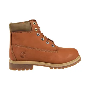 Timberland 6 Inch Premium Waterproof Big Kids' Boots Dark Orange
