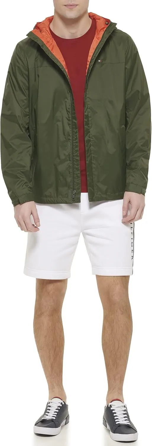 Tommy Hilfiger Men's Lightweight Breathable Waterproof Hooded Jacket
