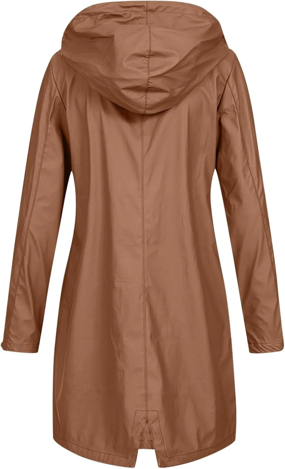 Trench Coat Women Fall Fashion 2024 Zip Up Casual Jacket Hooded Lightweight Windproof Mid Long Winter Outdoor Jackets