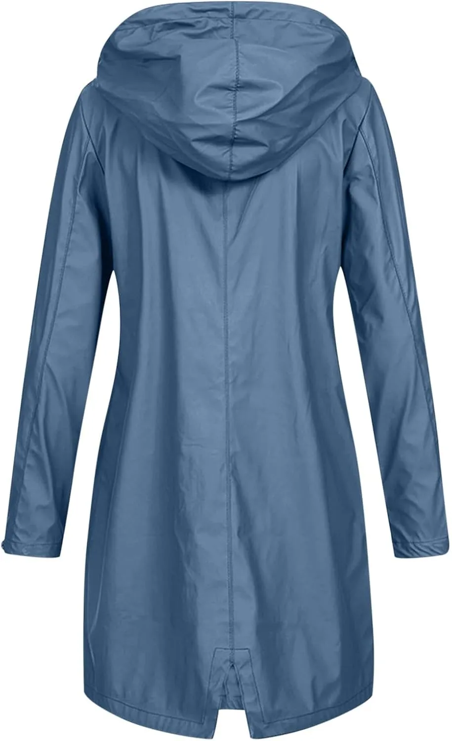 Trench Coat Women Fall Fashion 2024 Zip Up Casual Jacket Hooded Lightweight Windproof Mid Long Winter Outdoor Jackets