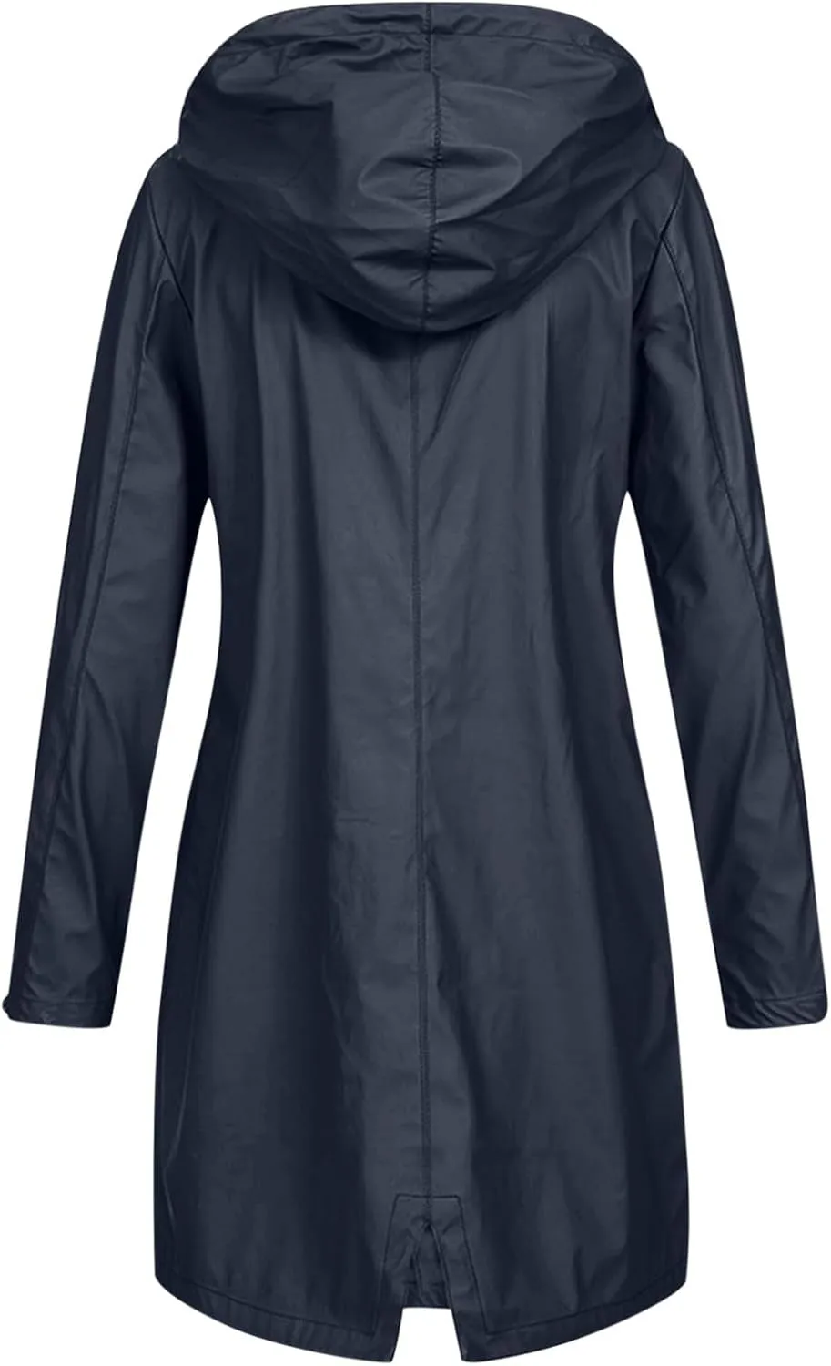 Trench Coat Women Fall Fashion 2024 Zip Up Casual Jacket Hooded Lightweight Windproof Mid Long Winter Outdoor Jackets