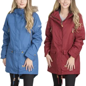 Trespass Womens Clea Waterproof Long Parka Jacket