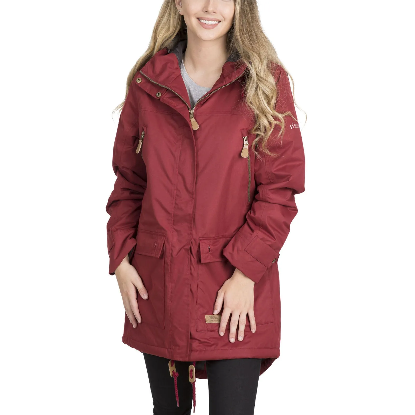 Trespass Womens Clea Waterproof Long Parka Jacket