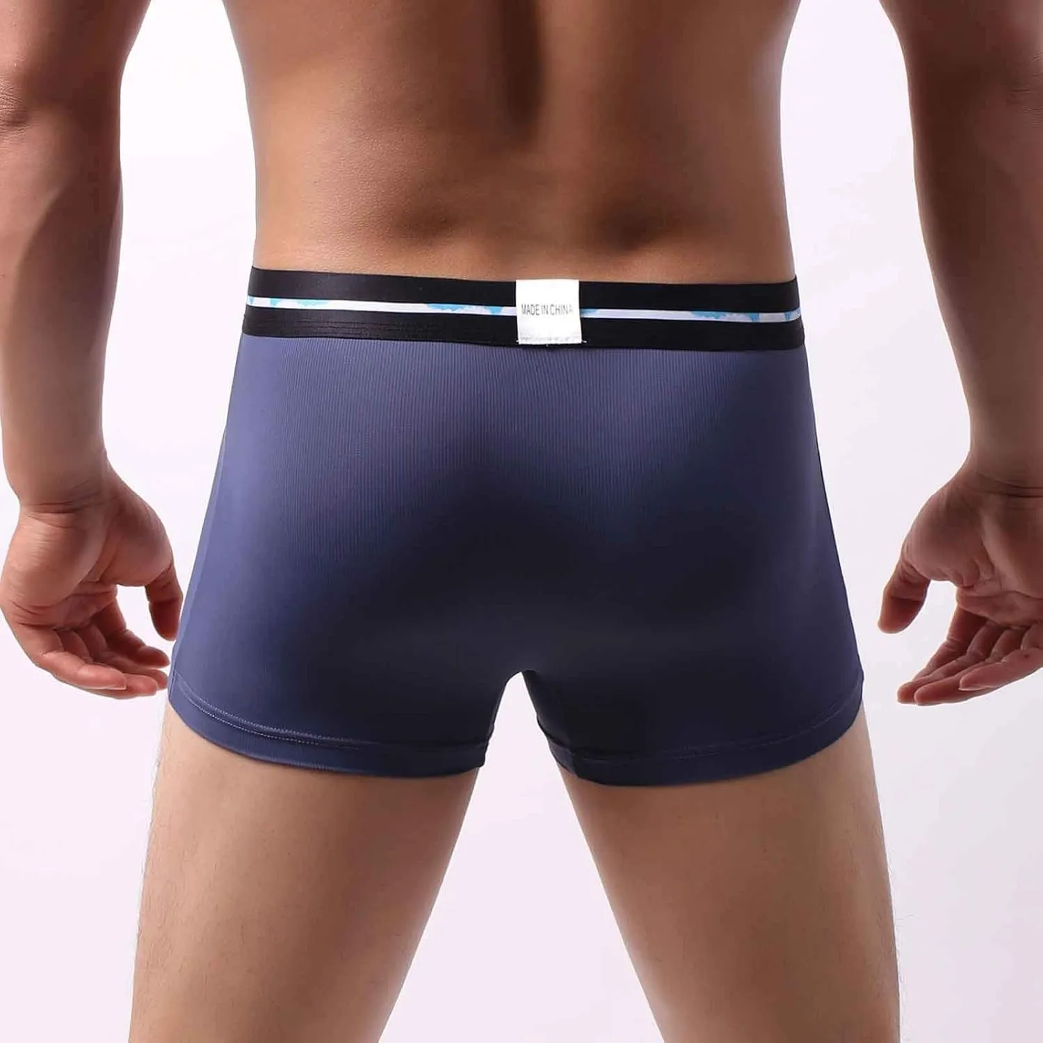 Underwear for Men Elephant Nose Pouch Super Thin Trunks Breathable Soft Boxer Briefs Stretchy Performance Low Waist Underwear