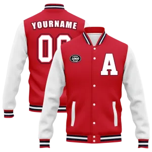 Unique Gift,Personalized Solid Color Jackets, Custom Waterproof and Windproof Jackets, Stitching Letters Warm Jackets