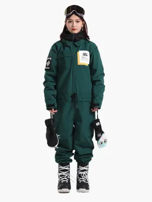 Unisex New Product Single And Double Board Thick Warm Winter Plus Size One-Piece Ski Suit