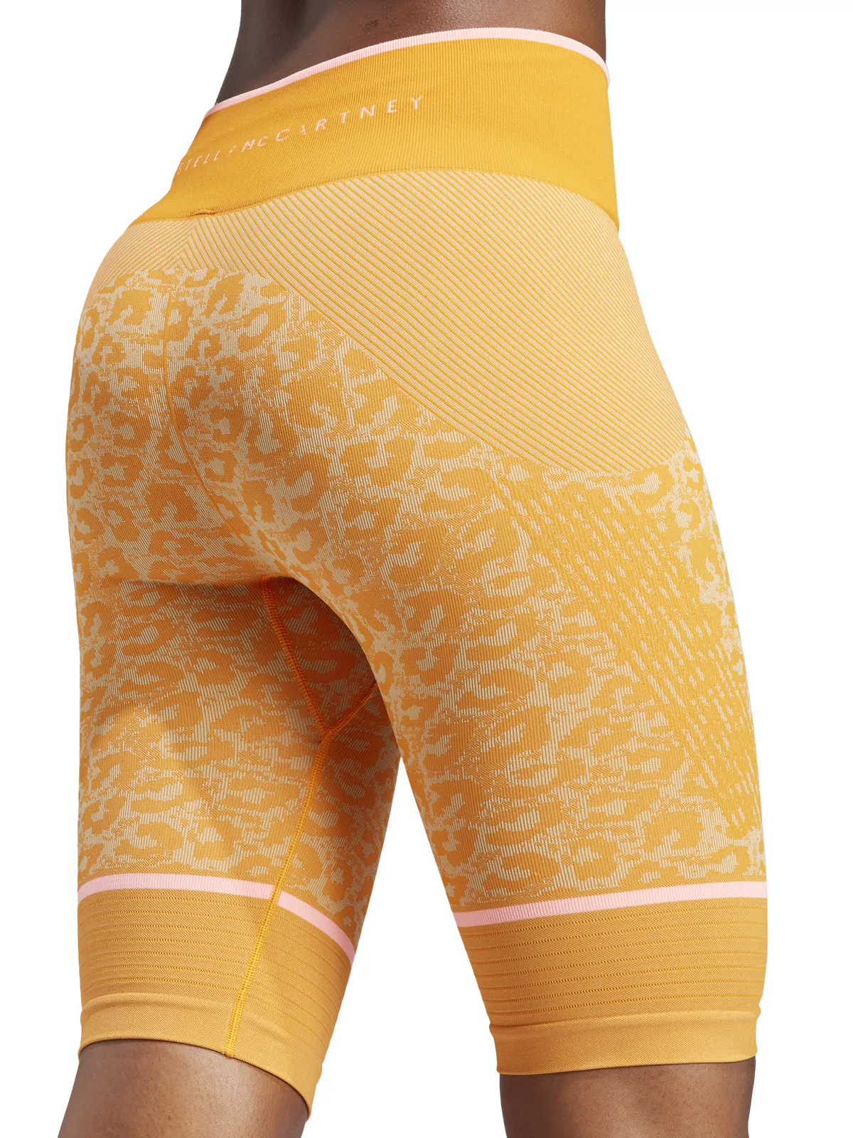 Unity Orange Leopard Seamless TrueStrength Bike Shorts