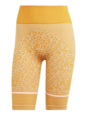 Unity Orange Leopard Seamless TrueStrength Bike Shorts