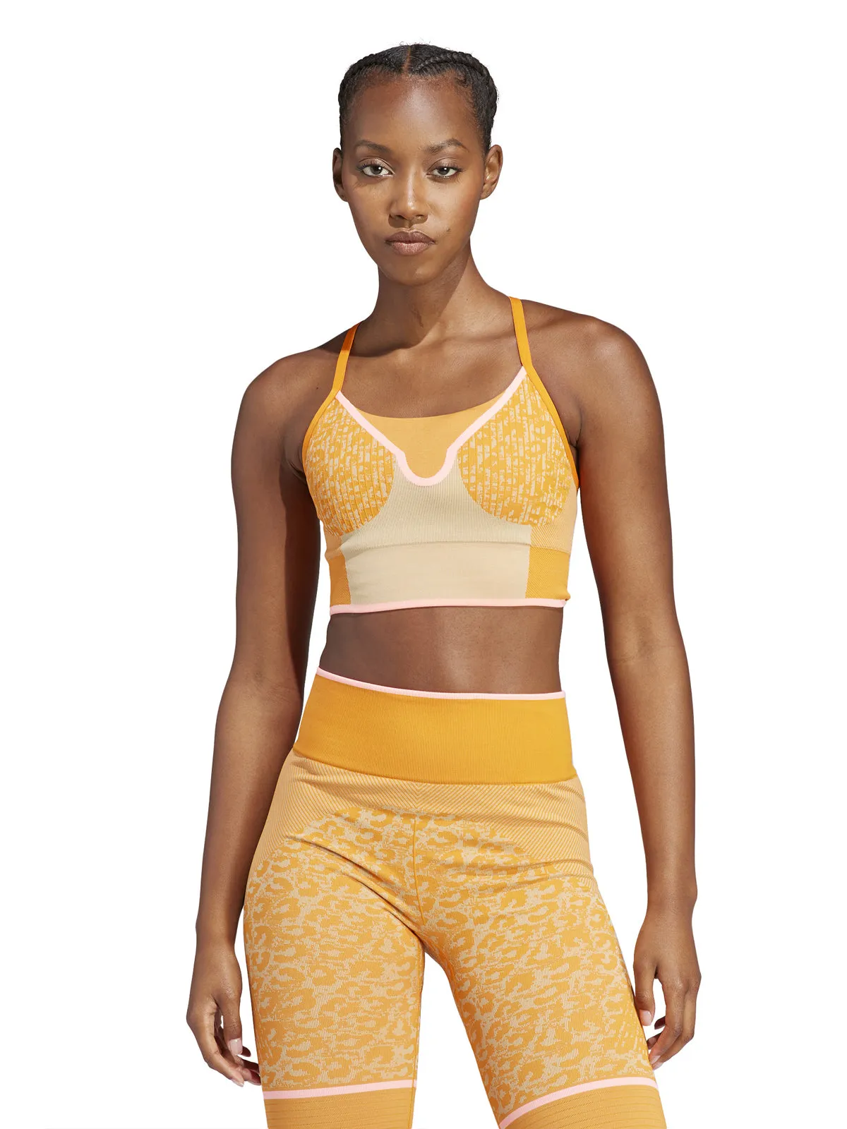 Unity Orange Leopard Seamless TrueStrength Bike Shorts