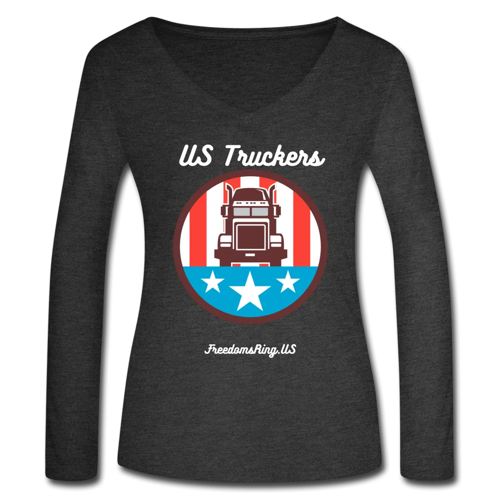 US TRUCKERS - Women’s Long Sleeve  V-Neck Flowy Tee