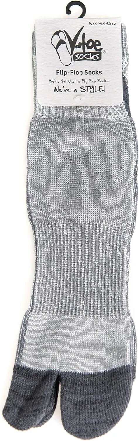 V-Toe Big Flip-Flop Socks - Tabi Split Toe Wool for Men & Women - Japanese Separated Socks