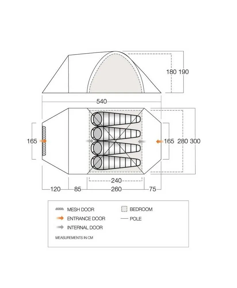 Vango Mokala 450 4-Man Tent