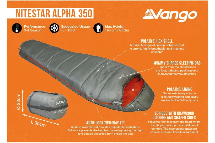 Vango Nitestar Alpha 350 Sleeping Bag