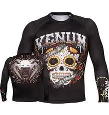 VENUM-02578-001 SANTA MUERTE 2.0 MMA Rashguard LONG SLEEVES XS-XXL Black
