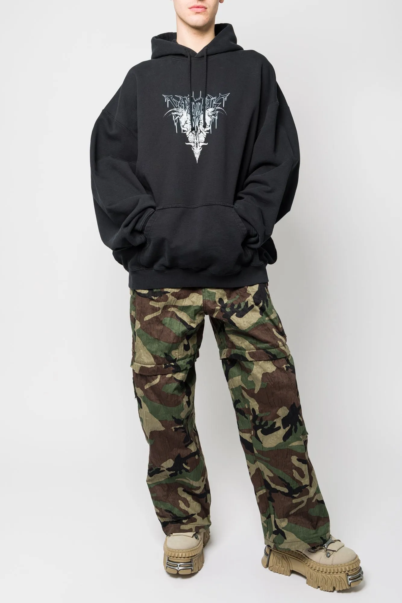 Vetements Metalized Wrinkled Cargo Pants