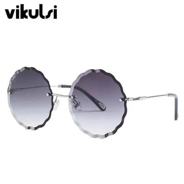 Vintage Gradient Oversized Round Sunglasses