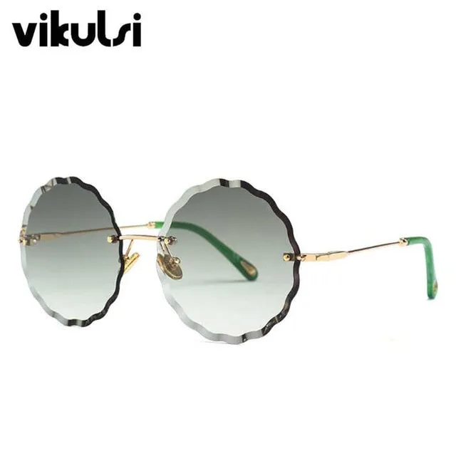 Vintage Gradient Oversized Round Sunglasses