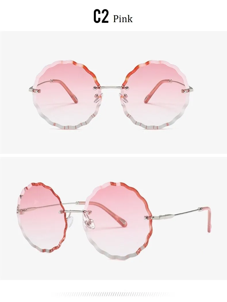 Vintage Gradient Oversized Round Sunglasses