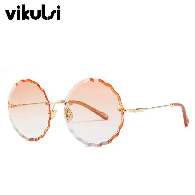 Vintage Gradient Oversized Round Sunglasses