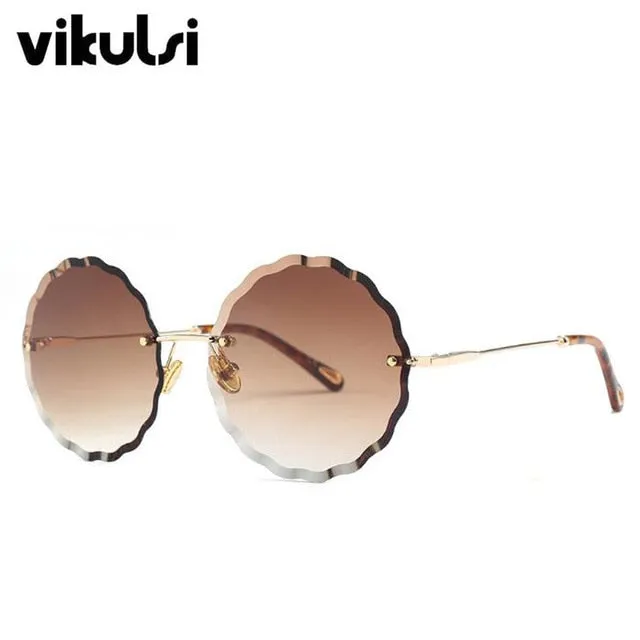 Vintage Gradient Oversized Round Sunglasses