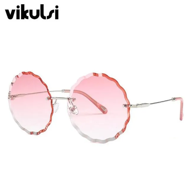 Vintage Gradient Oversized Round Sunglasses