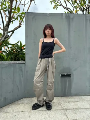 Vintage Parachute Convertible Cargos - Ash Beige