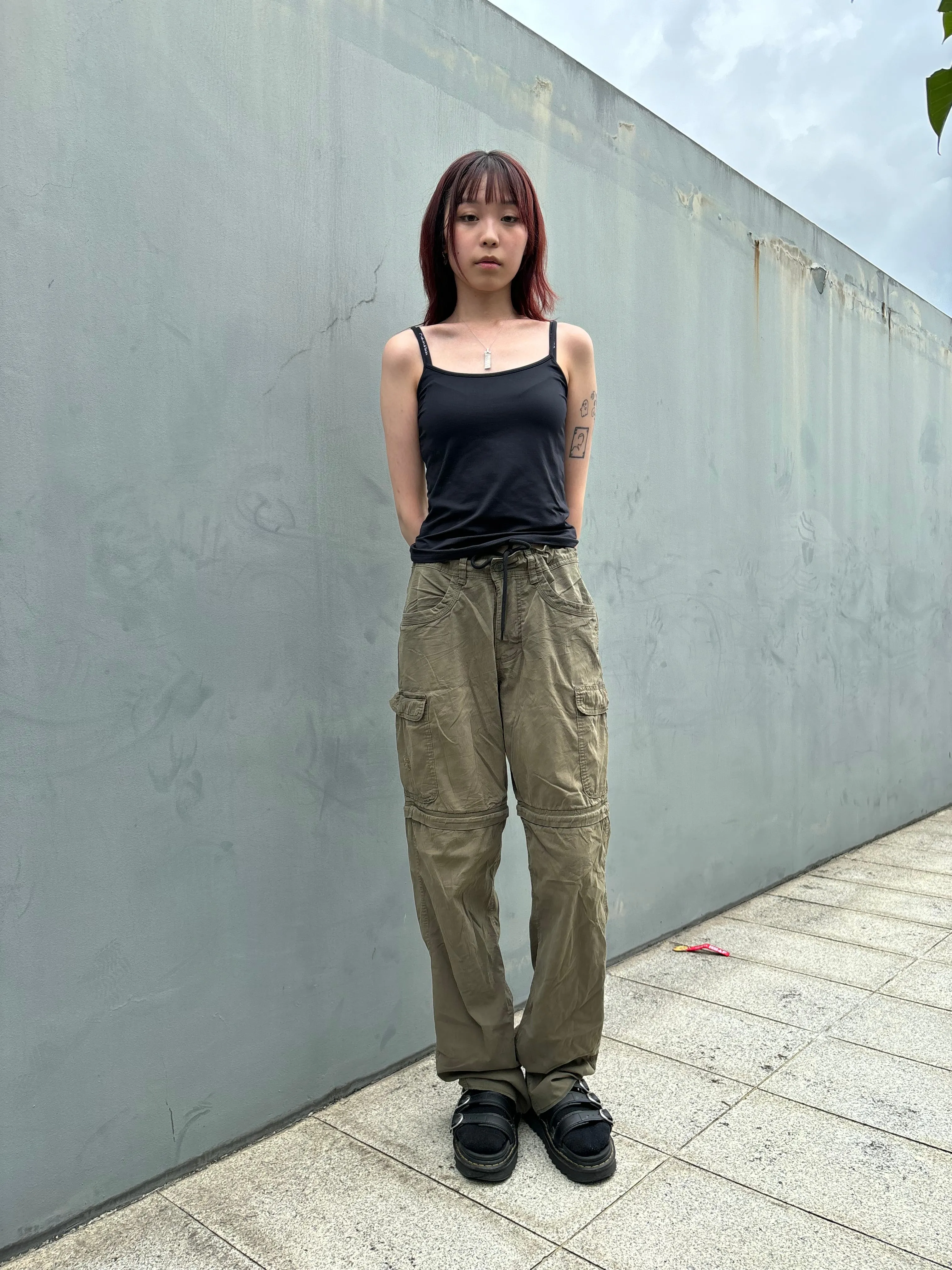 Vintage Parachute Convertible Cargos -Military Brown