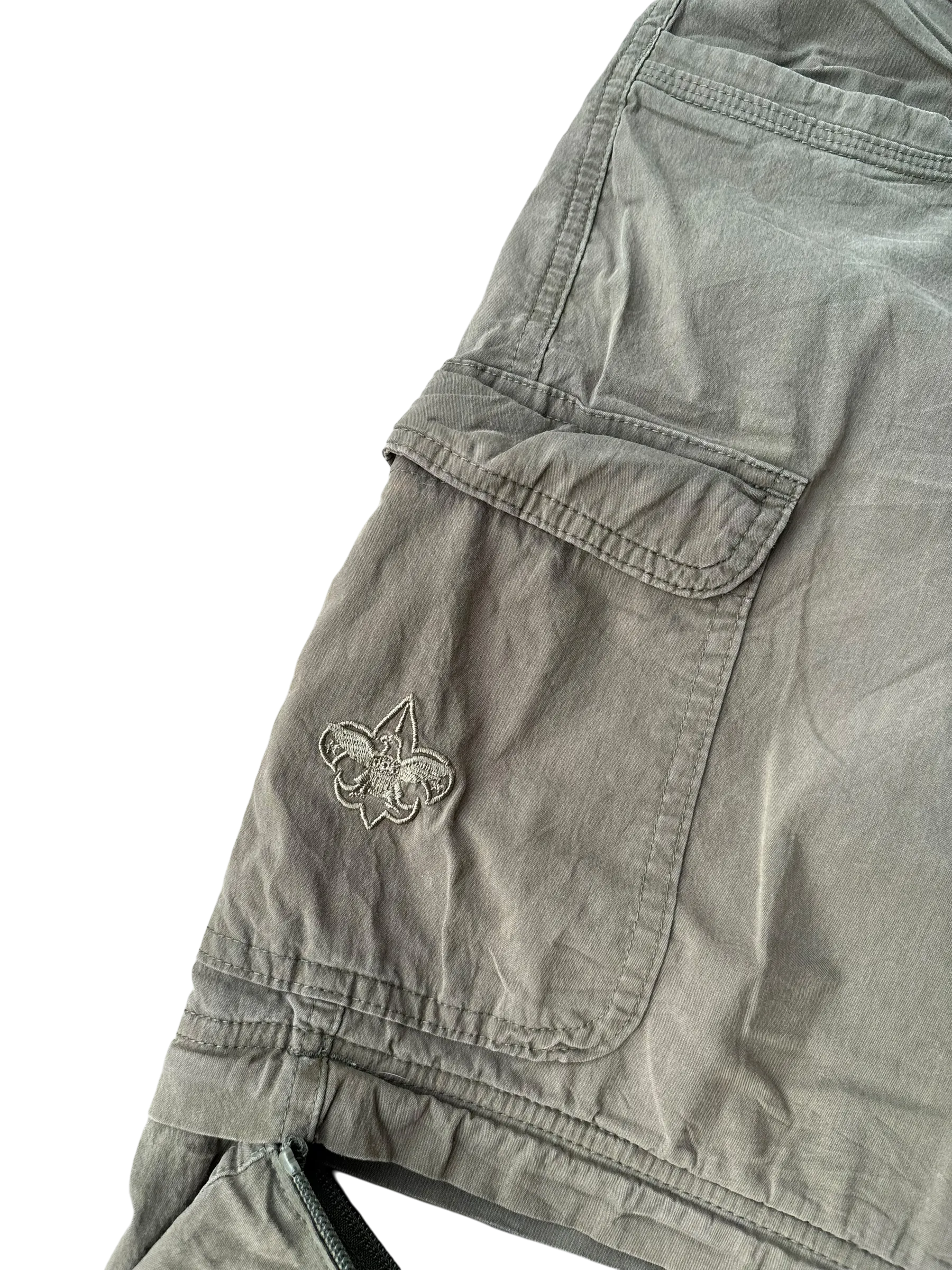 Vintage Parachute Convertible Cargos -Military Brown