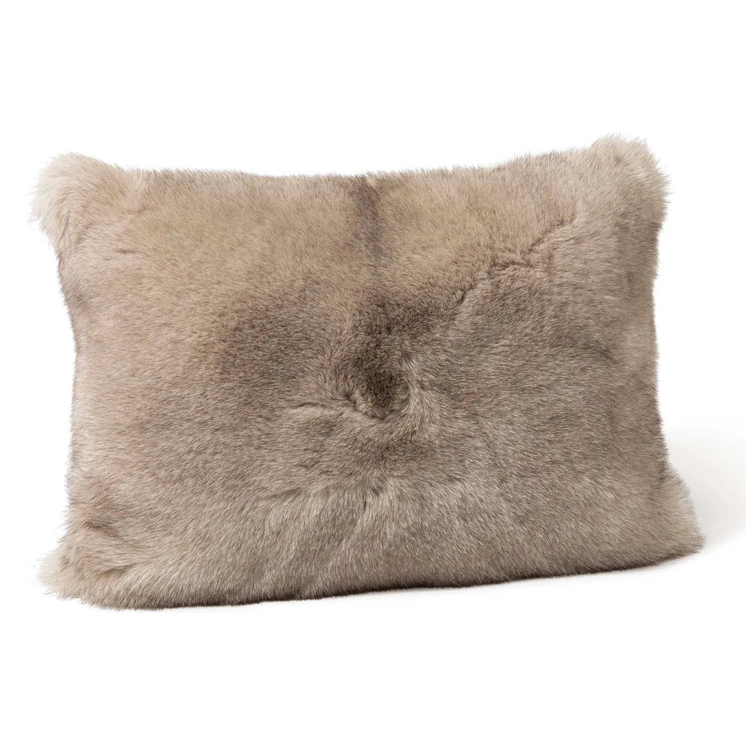 Volpe Finland Fur and Cashmere Pillow - Stone