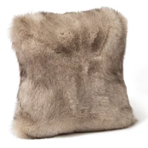 Volpe Finland Fur and Cashmere Pillow - Stone