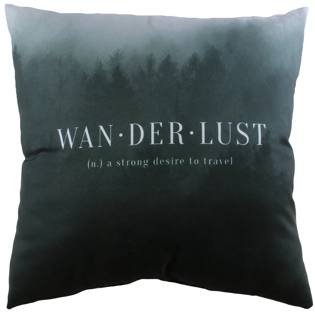 Wanderlust Reversible Decorative Pillow, 16" x 16", Made in the USA