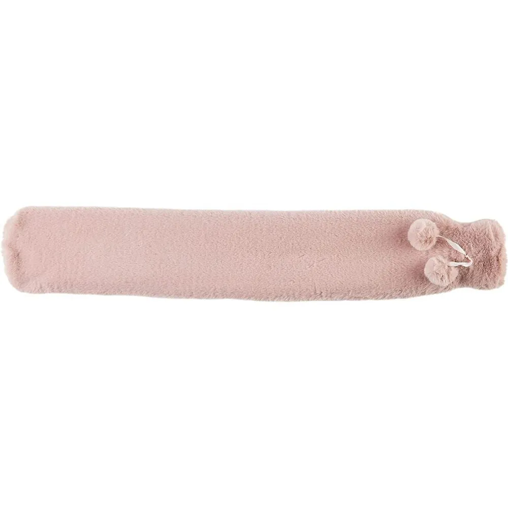 Warmies 80cm Extra Long Blush Pink Faux Fur Hot Water Bottle