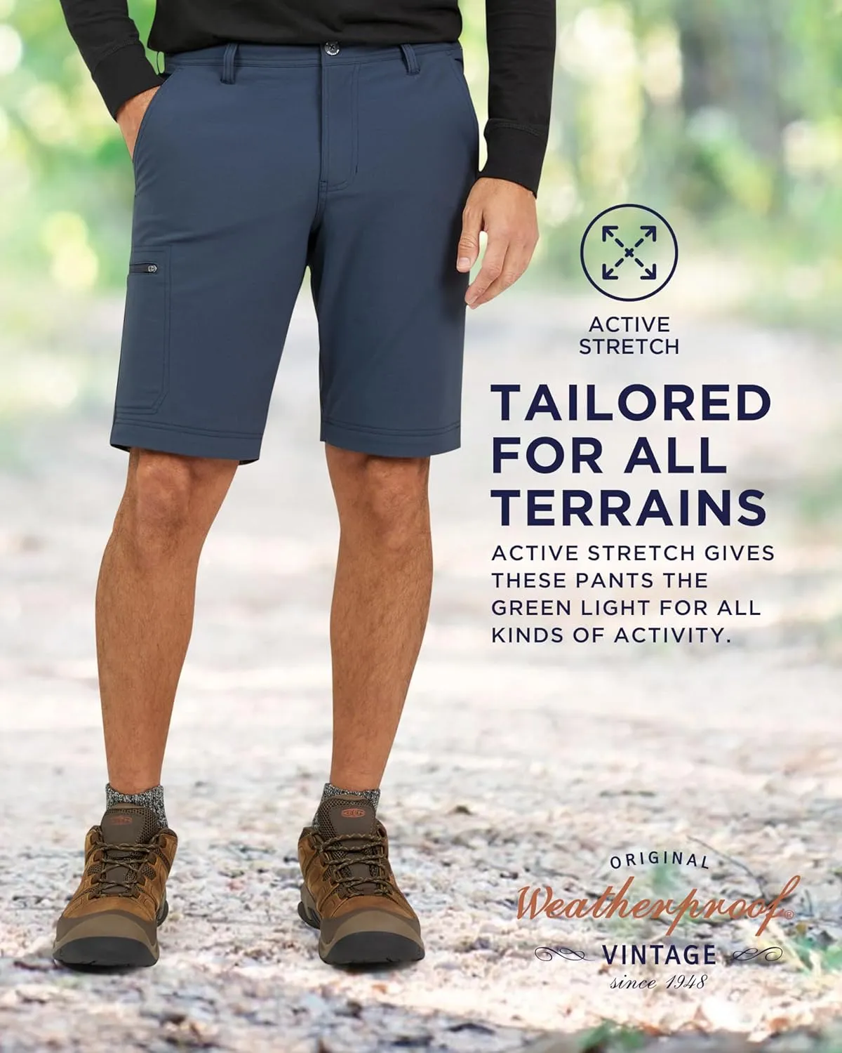 Weatherproof Vintage Mens Convertible Pants - Hiking Pants for Mens with Zip-Off to Short | Mens Utility Hiking Travel Pants