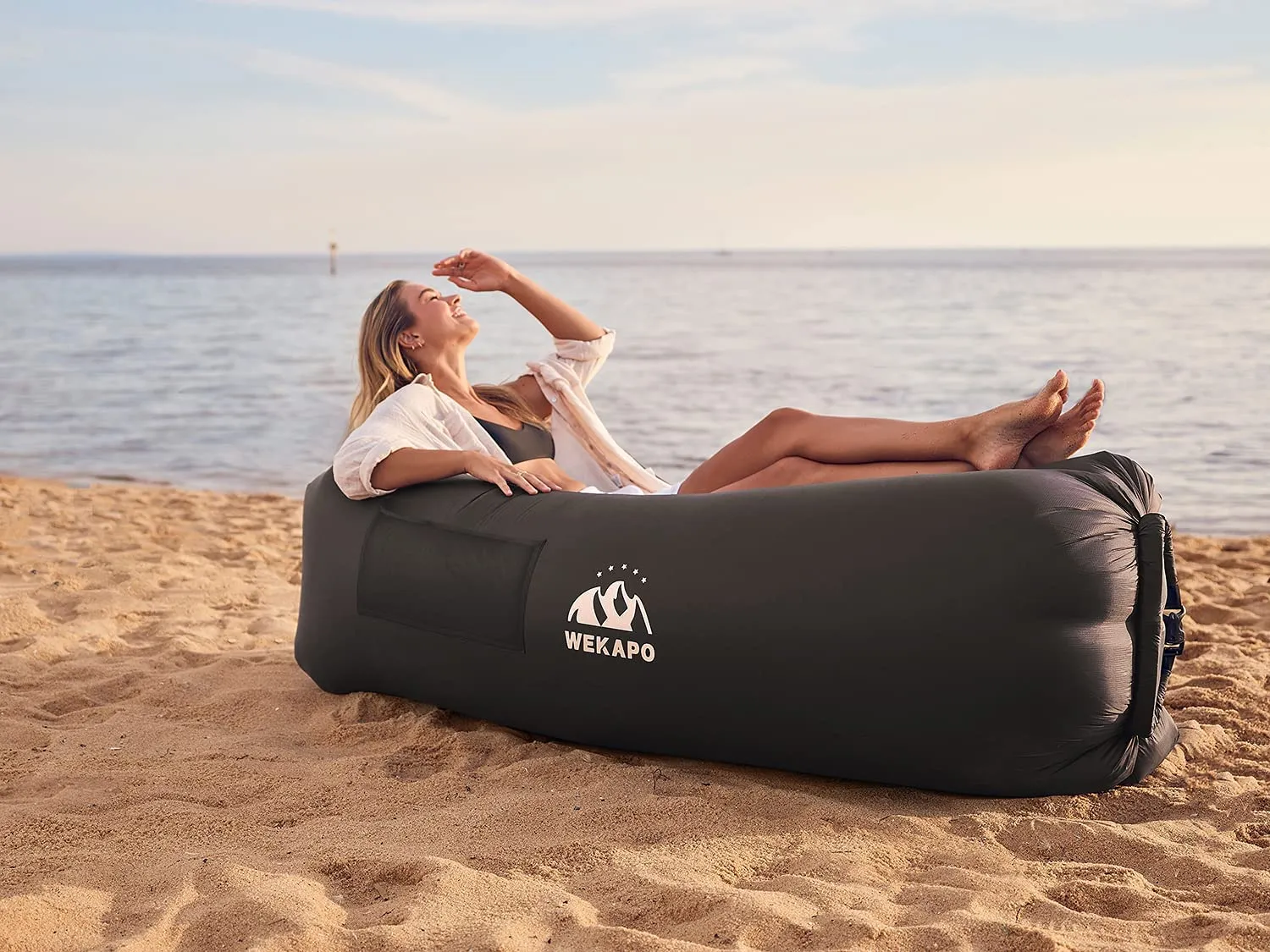 Wekapo Inflatable Lounger Air Sofa Hammock-Portable,Water Proof& Anti-Air Leaking Design-Ideal Couch for Backyard Lakeside Beach Traveling Camping Picnics & Music Festivals Camping Compression Sacks