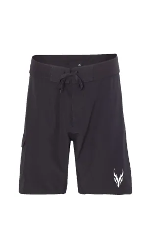 White Dragon Black Board Shorts