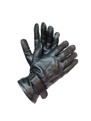 Windproof Leather Winter Gloves 96220 (BK)
