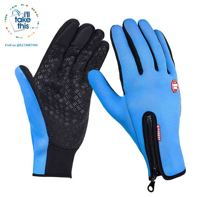 Windproof Ski, Snow, Cycling, Hiking or Camping Gloves - 3 Color Options