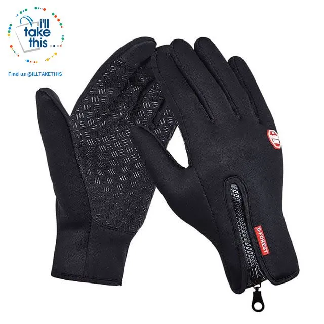 Windproof Ski, Snow, Cycling, Hiking or Camping Gloves - 3 Color Options