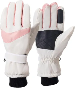 Winter Gloves Women,Thermal Fleece Lining Full Fingers Touch Screen Cotton Gloves for Kids Hiking Driving Skiing