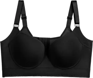 Women Bras Low Back Bras Underwired U Shape Backless Bras Multiple Straps Underwire Deep V No Underwire Push Up Bras