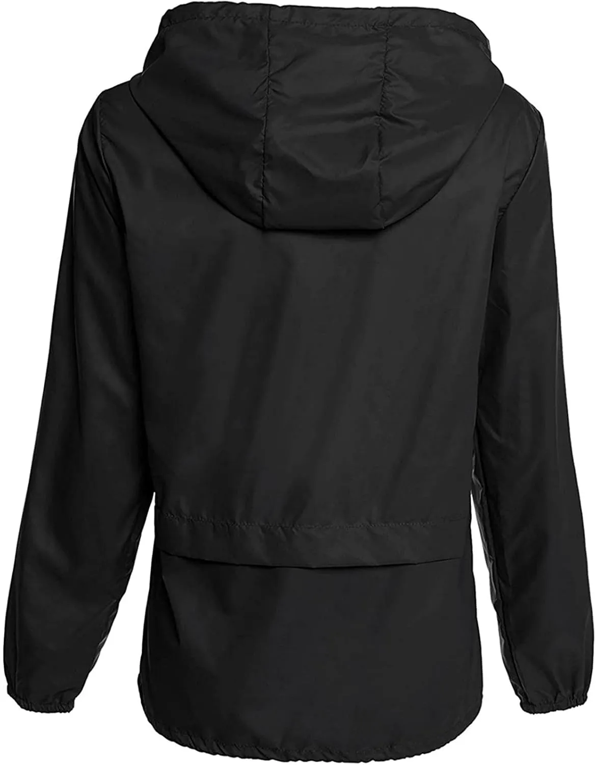 Women Rain Jacket Lightweight Waterproof Raincoat with Hood Windbreaker Outdoor Hiking Cycling Jacket Cardigan