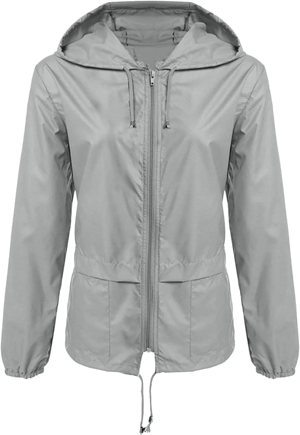 Women Rain Jacket Lightweight Waterproof Raincoat with Hood Windbreaker Outdoor Hiking Cycling Jacket Cardigan