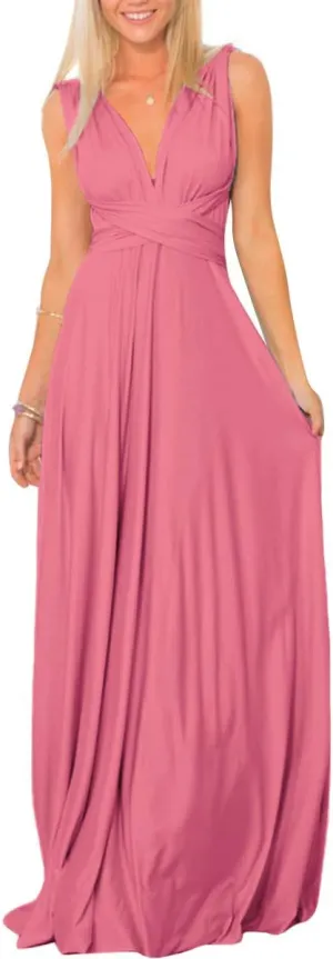 Women Transformer Multi Way Bandage Dress Convertible Bridesmaid Gown