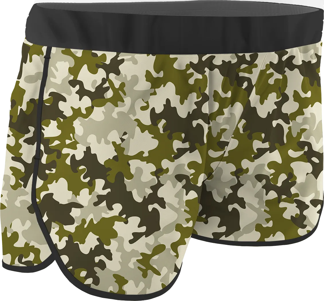 Women's Army Printed Running Shorts