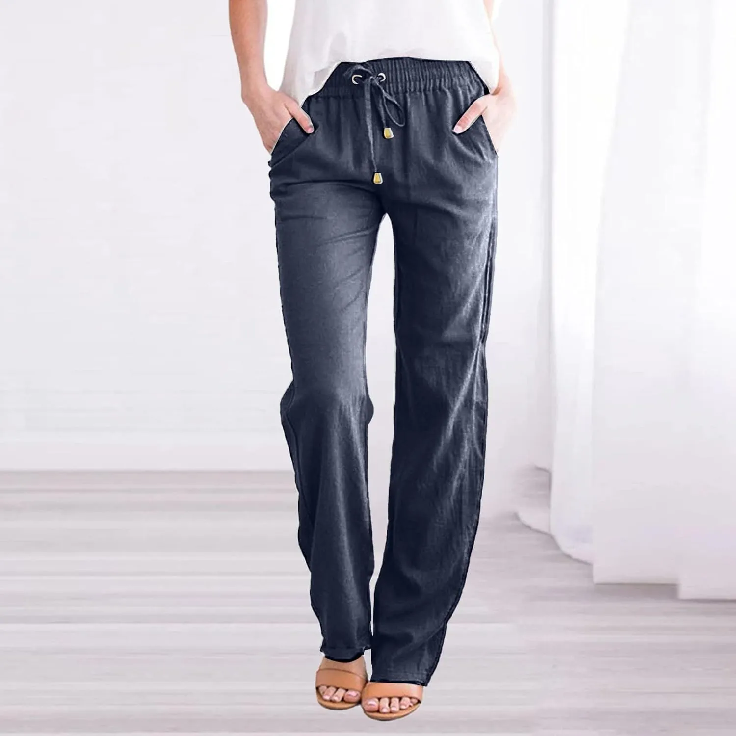 Womens Cargo Sweatpants Winter Low Beach Leggings with Pockets Water Resistant Water Resistant
