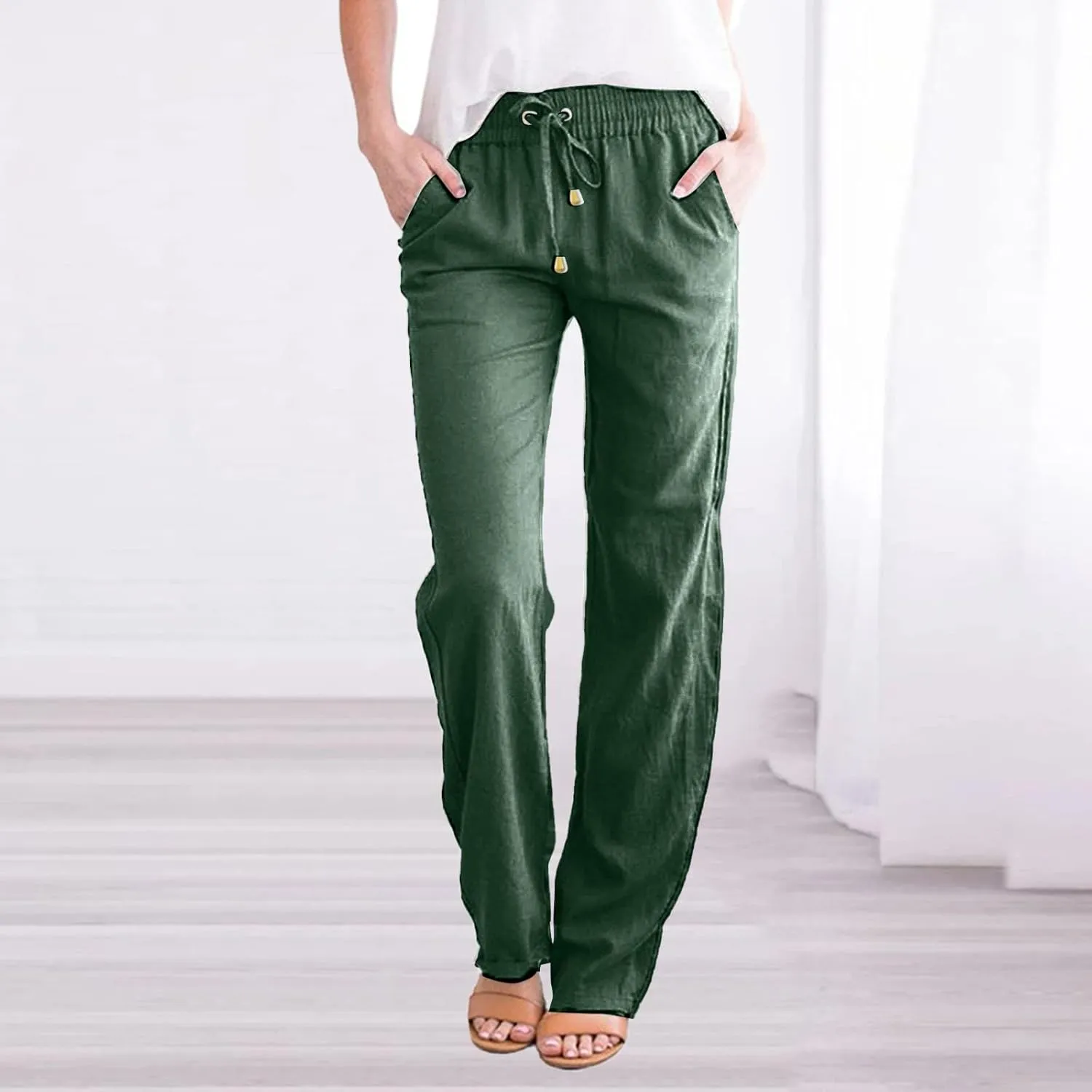 Womens Cargo Sweatpants Winter Low Beach Leggings with Pockets Water Resistant Water Resistant