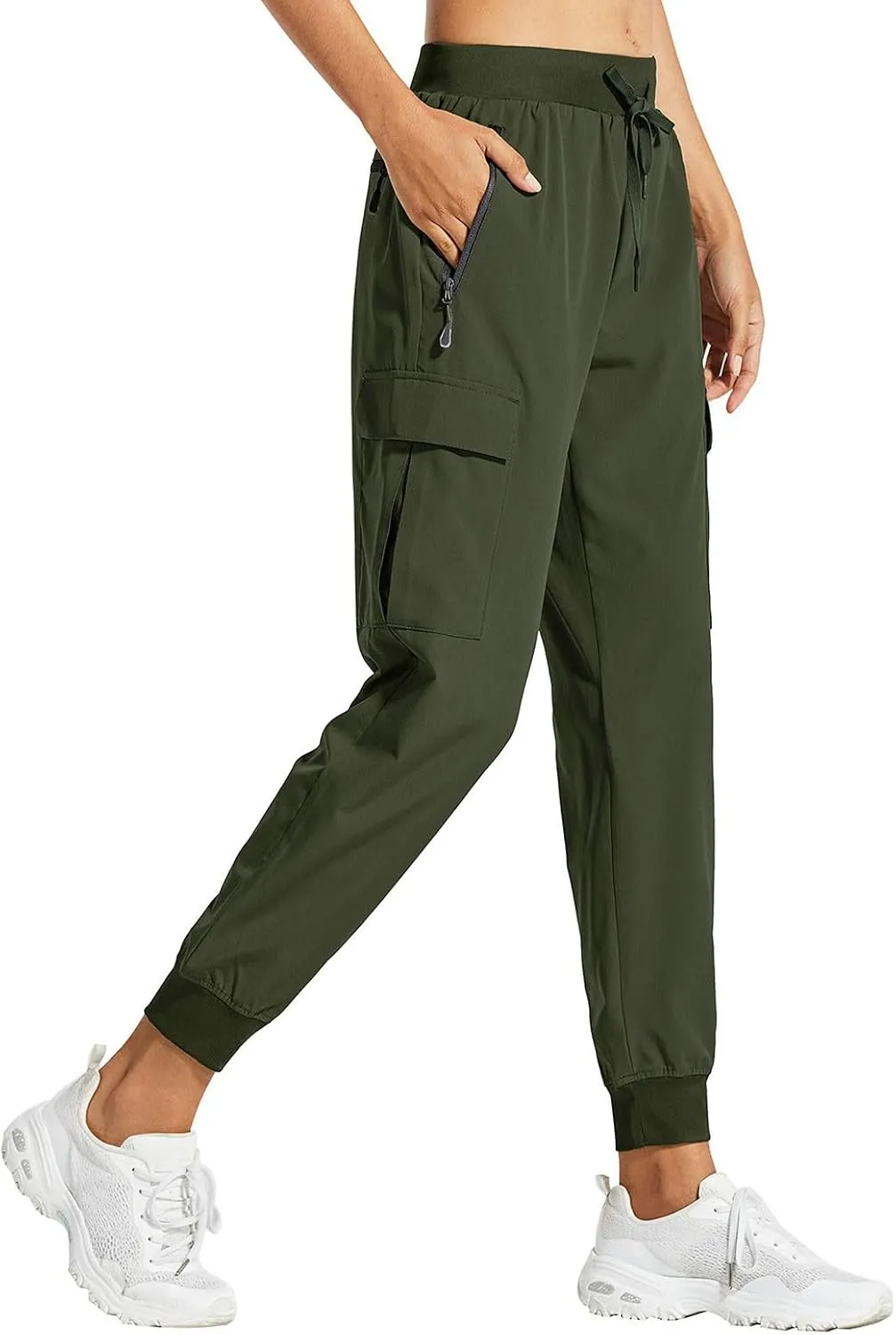 Women's Casual Cargo Pants High Waist Hiking Pant Workout Straight Leg Lightweight Hiking Outdoor Trouser with Pocket