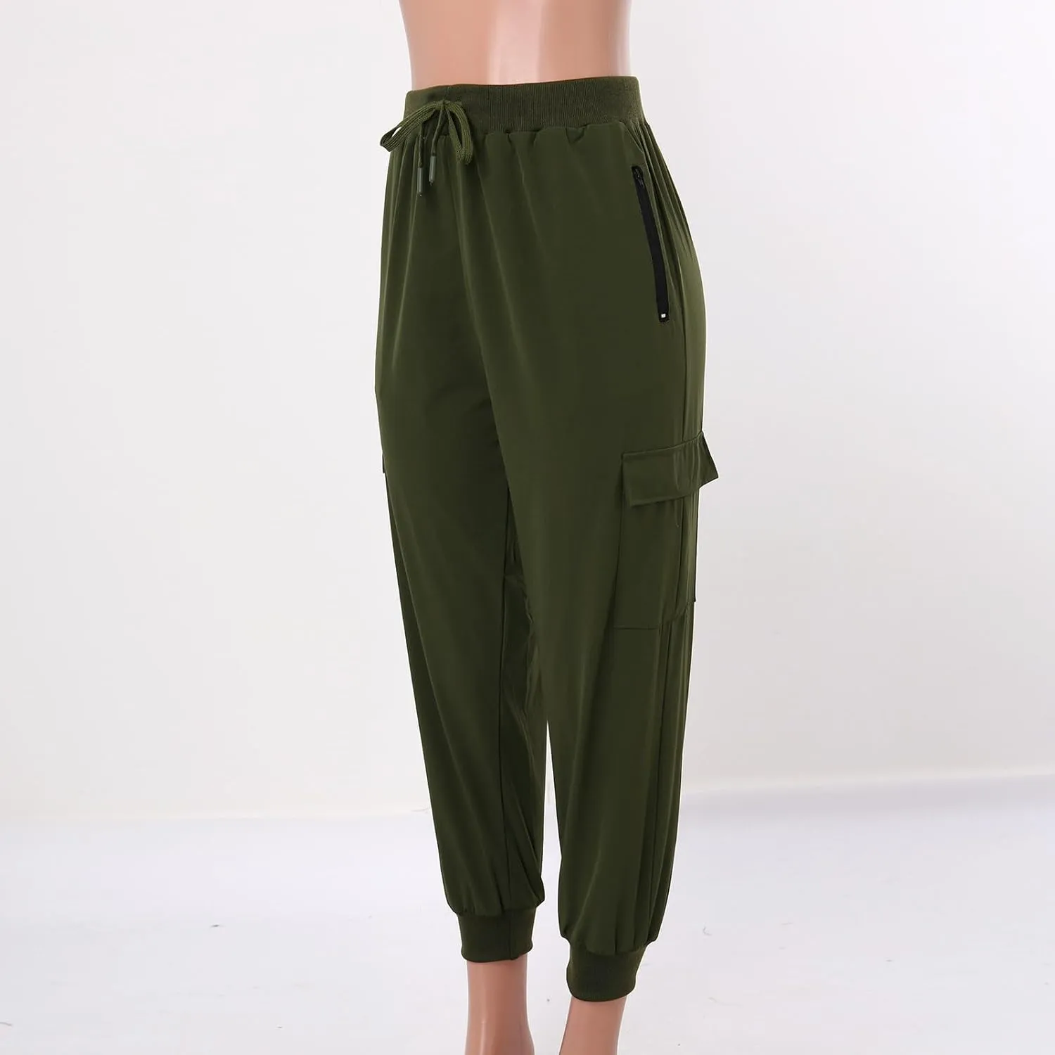 Women's Casual Cargo Pants High Waist Hiking Pant Workout Straight Leg Lightweight Hiking Outdoor Trouser with Pocket