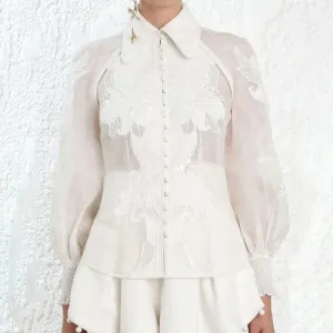 Women's Casual Patchwork V-Neck Long-Sleeved Shirt